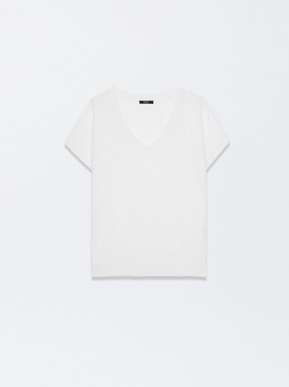 T-Shirt Made From Recycled Materials, White, hi-res