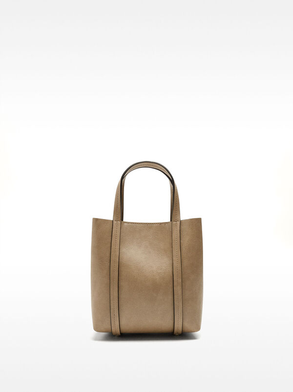 Crackle-effect tote bag