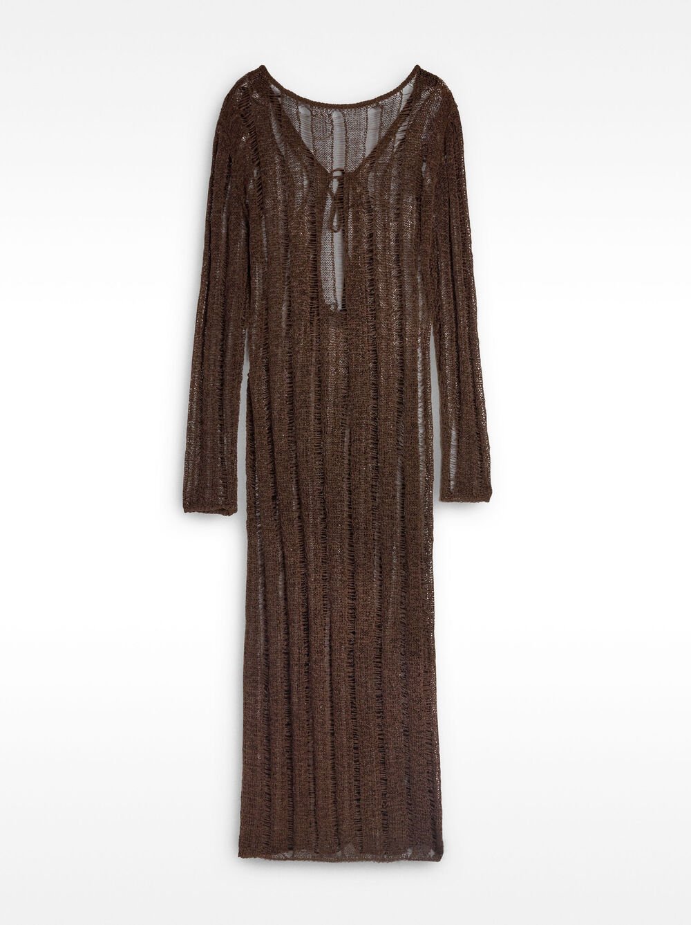 Long open knit dress
