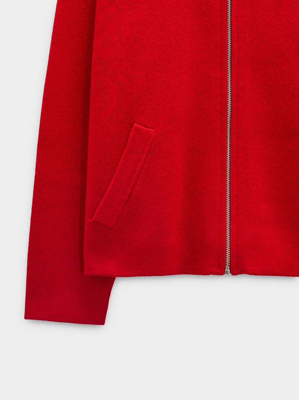 Zipped knit cardigan