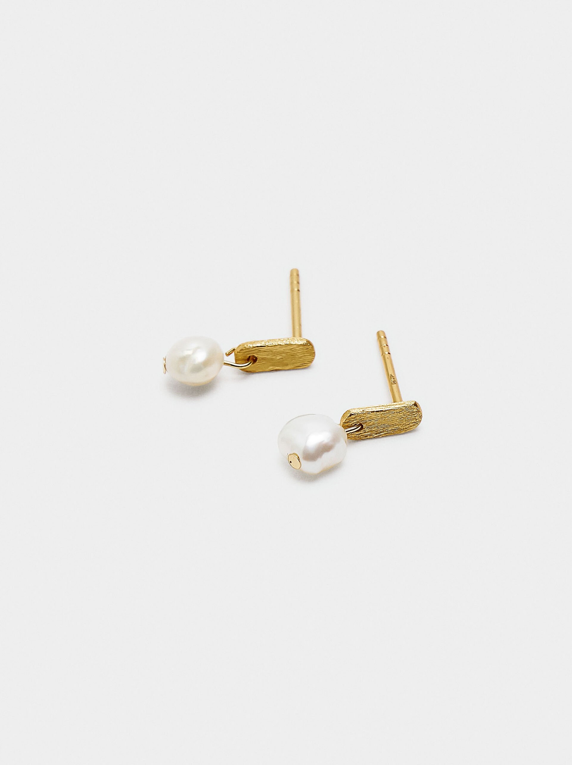 Earrings with freshwater pearls - 925 sterling silver image number 1.0