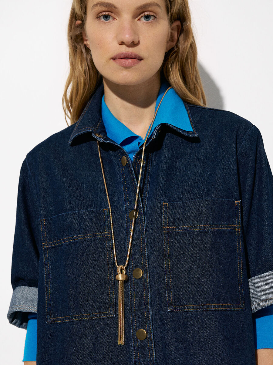 Long snake chain necklace