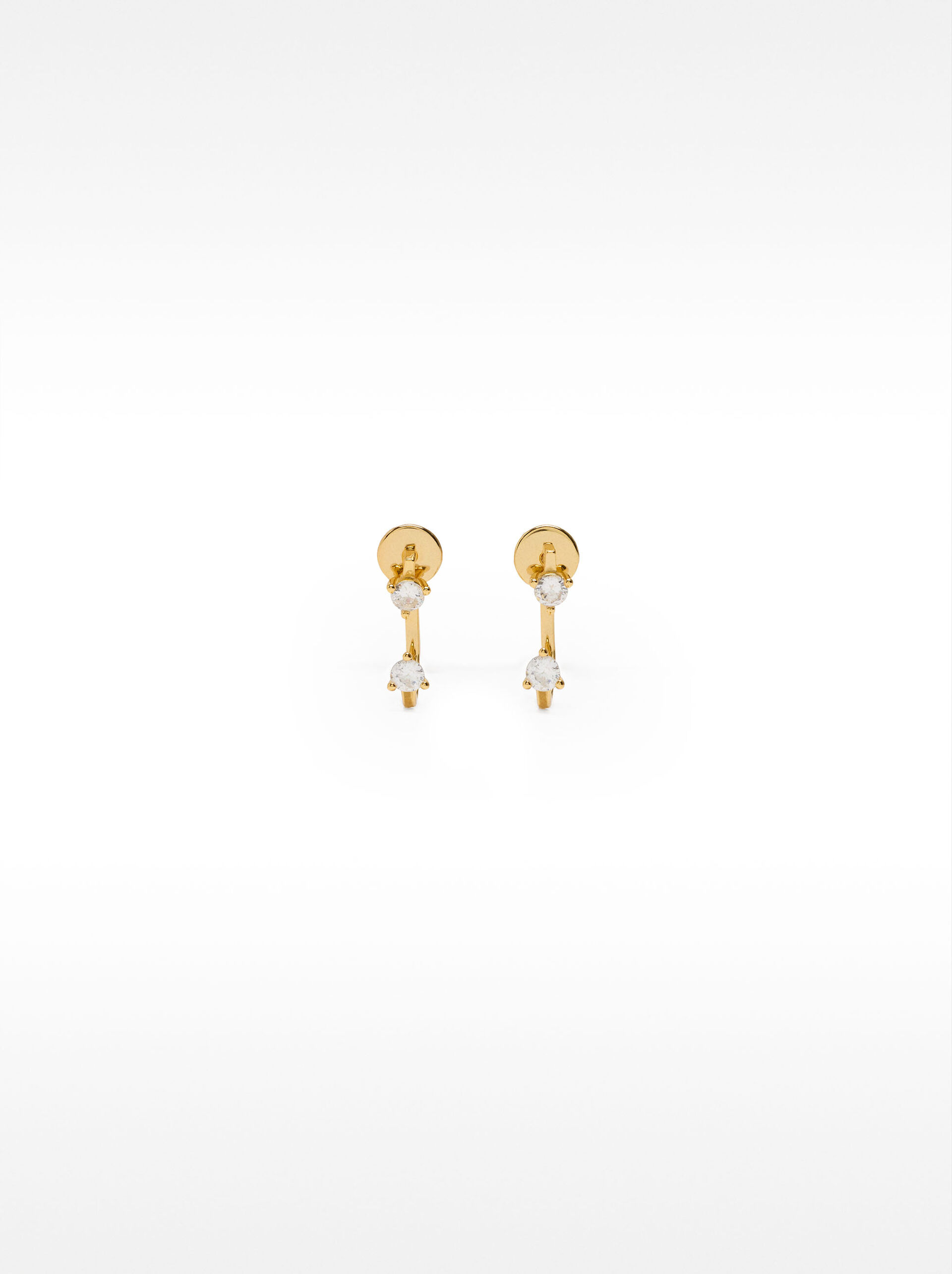 Pendientes ear jacket con circonitas - plata de ley 925 image number 0.0