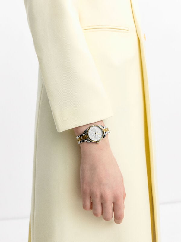 Watch with stainless steel wristband