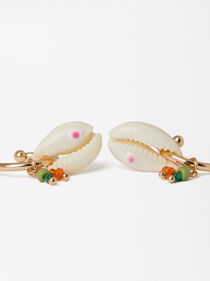 Boucles D'Oreilles À Perles Et Coquillages, Multicolore, hi-res