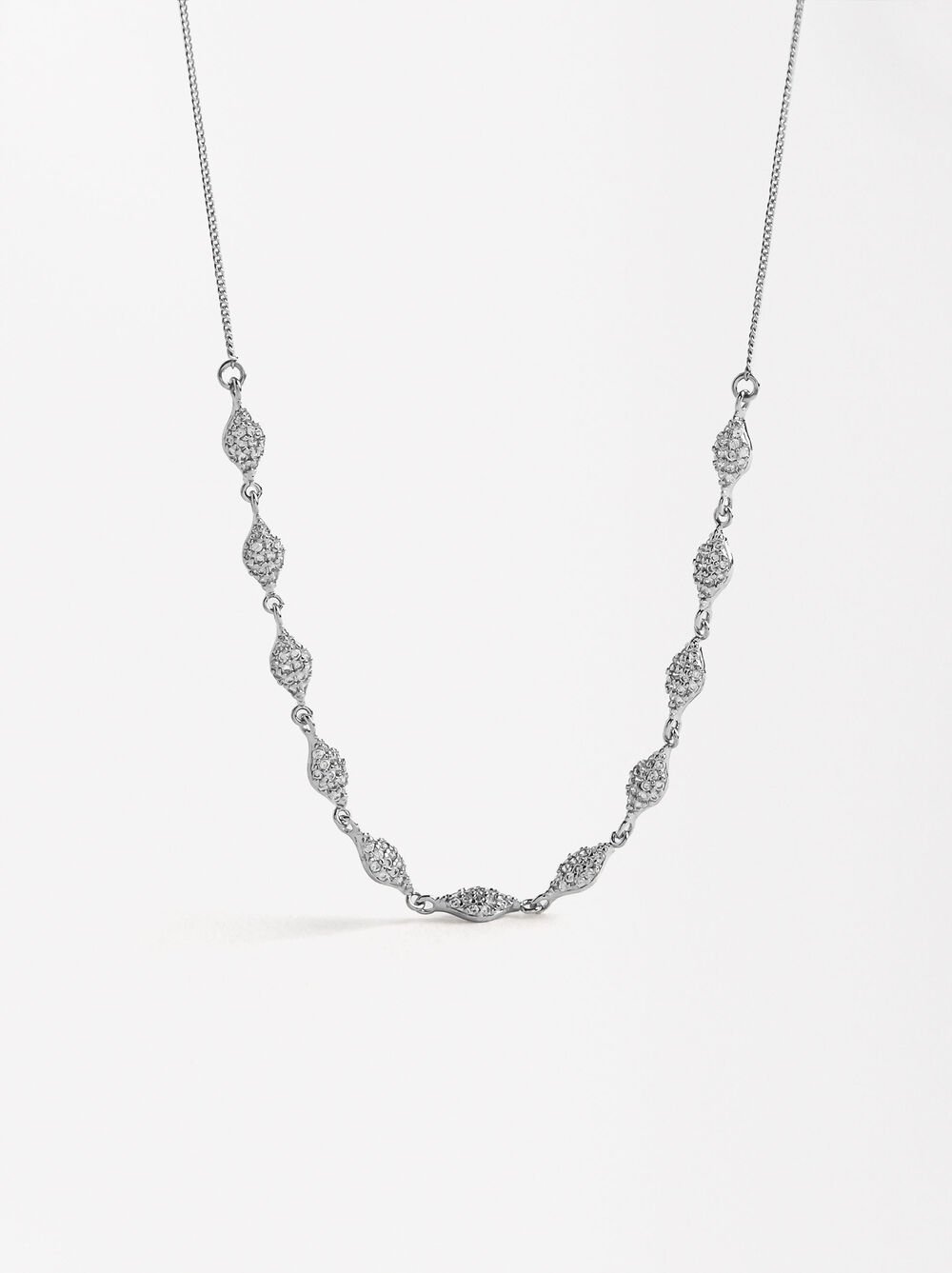 Short necklace with zirconias