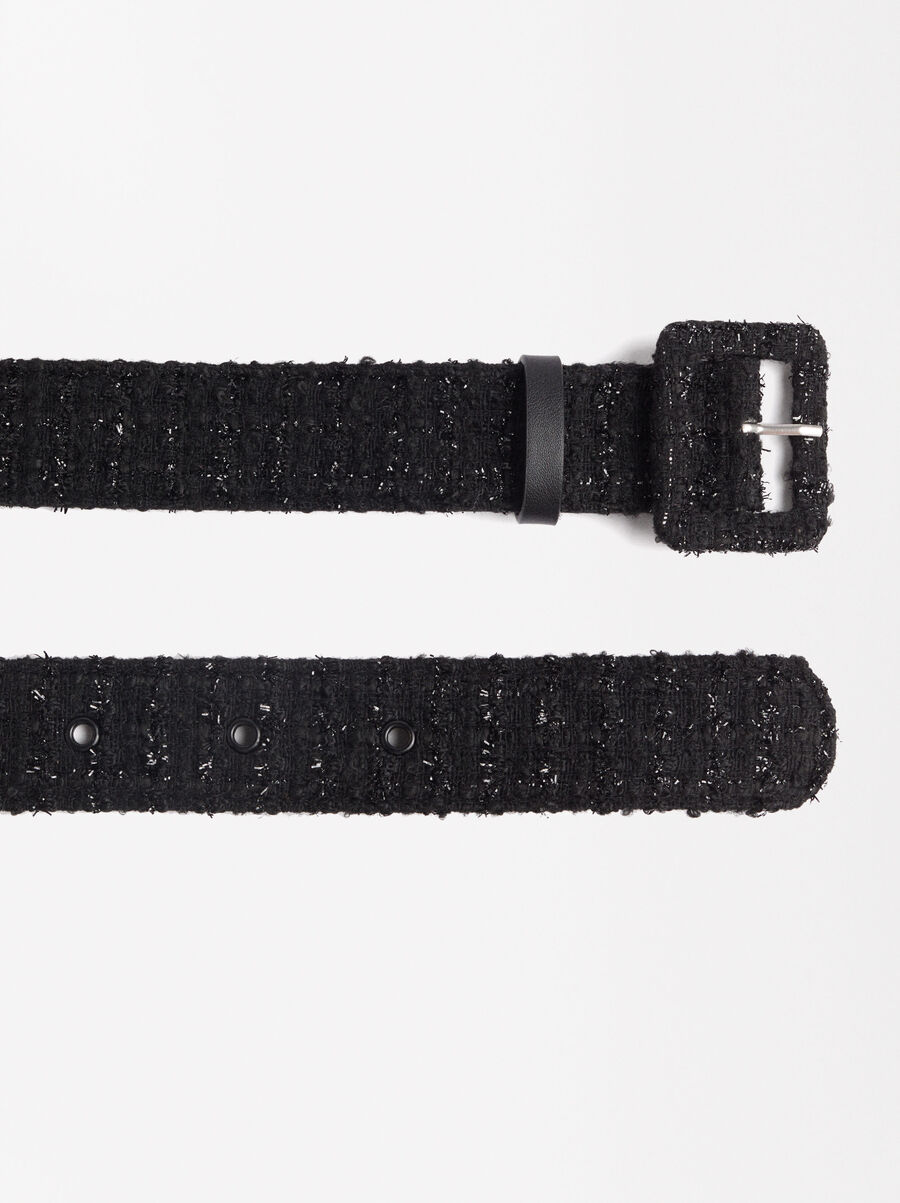 Wide tweed belt