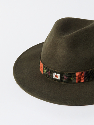 Wool Hat, Khaki, hi-res