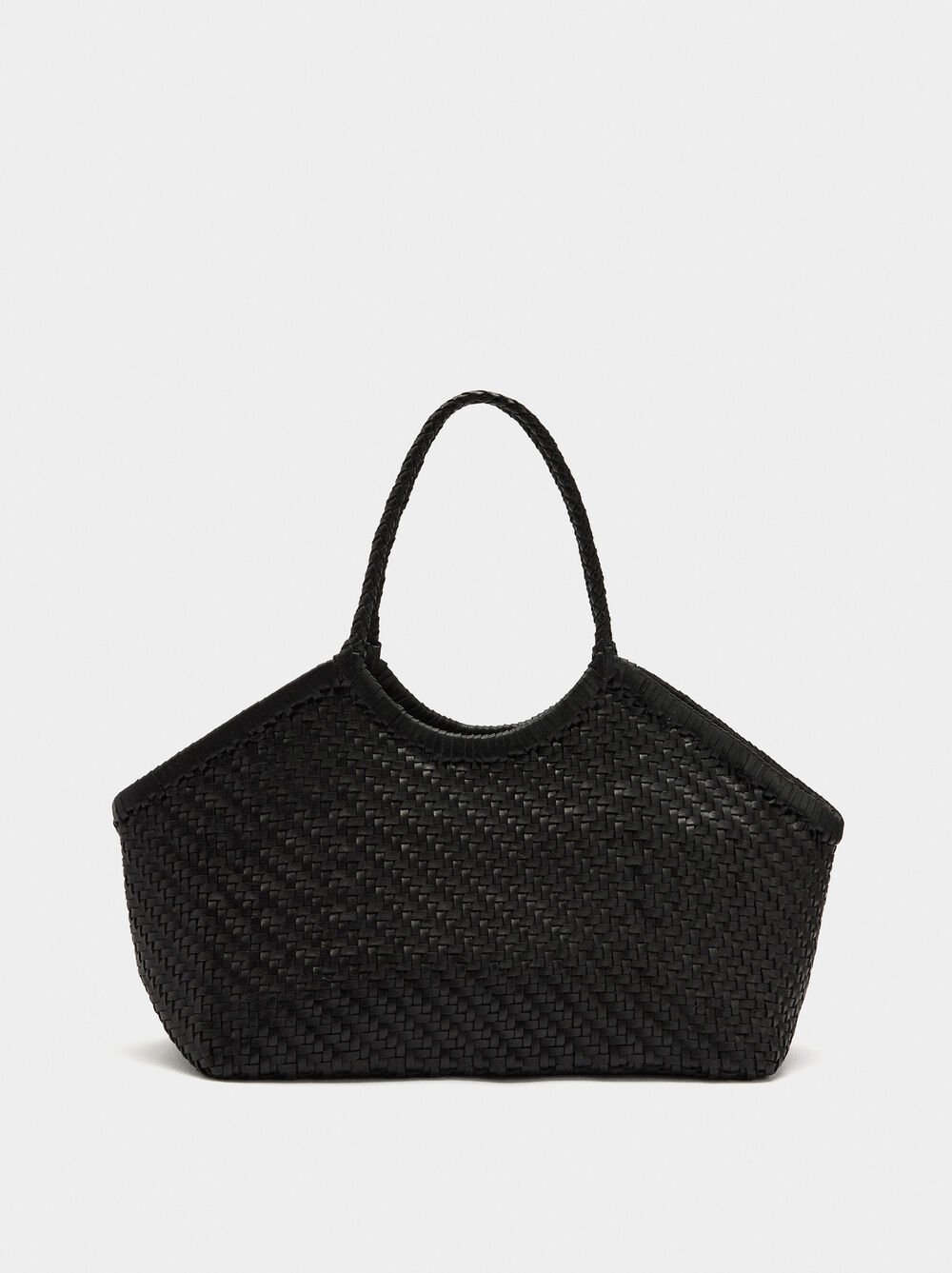 Bolso shopper de piel trenzada