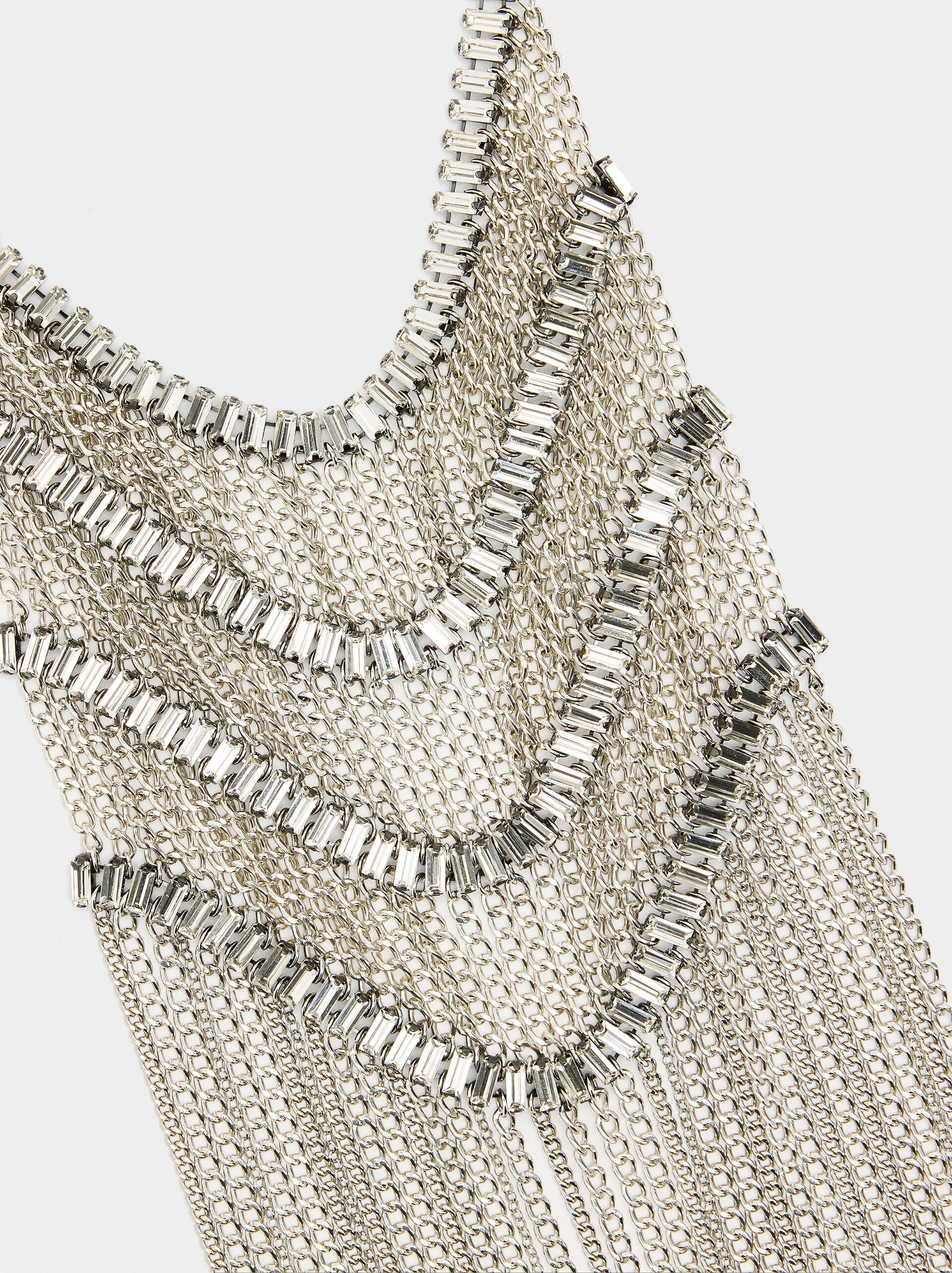 Long maxi necklace with crystals image number 2.0