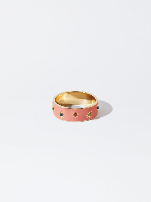 Ring With Crystals, Multicolor, hi-res