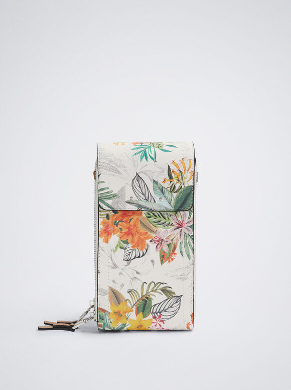Floral Print Mobile Phone Case, Orange, hi-res