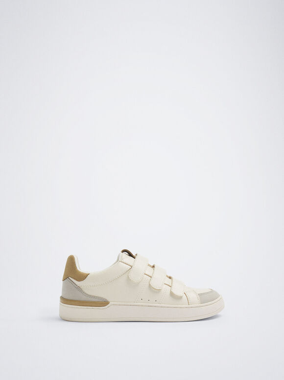 Online Exclusive - Adhesive Strap Running Trainers, White, hi-res
