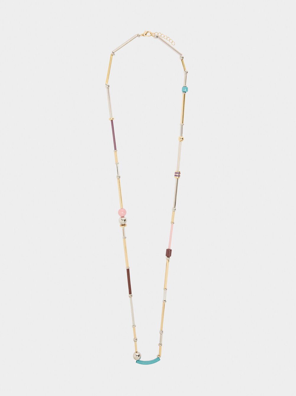 Long necklace with enamel