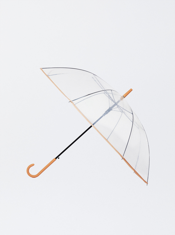 Transparent Large Umbrella, Grey, hi-res