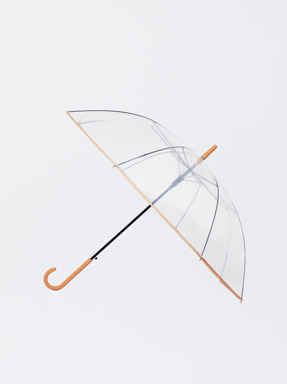 Großer Faltbarer Regenschirm, Grau, hi-res
