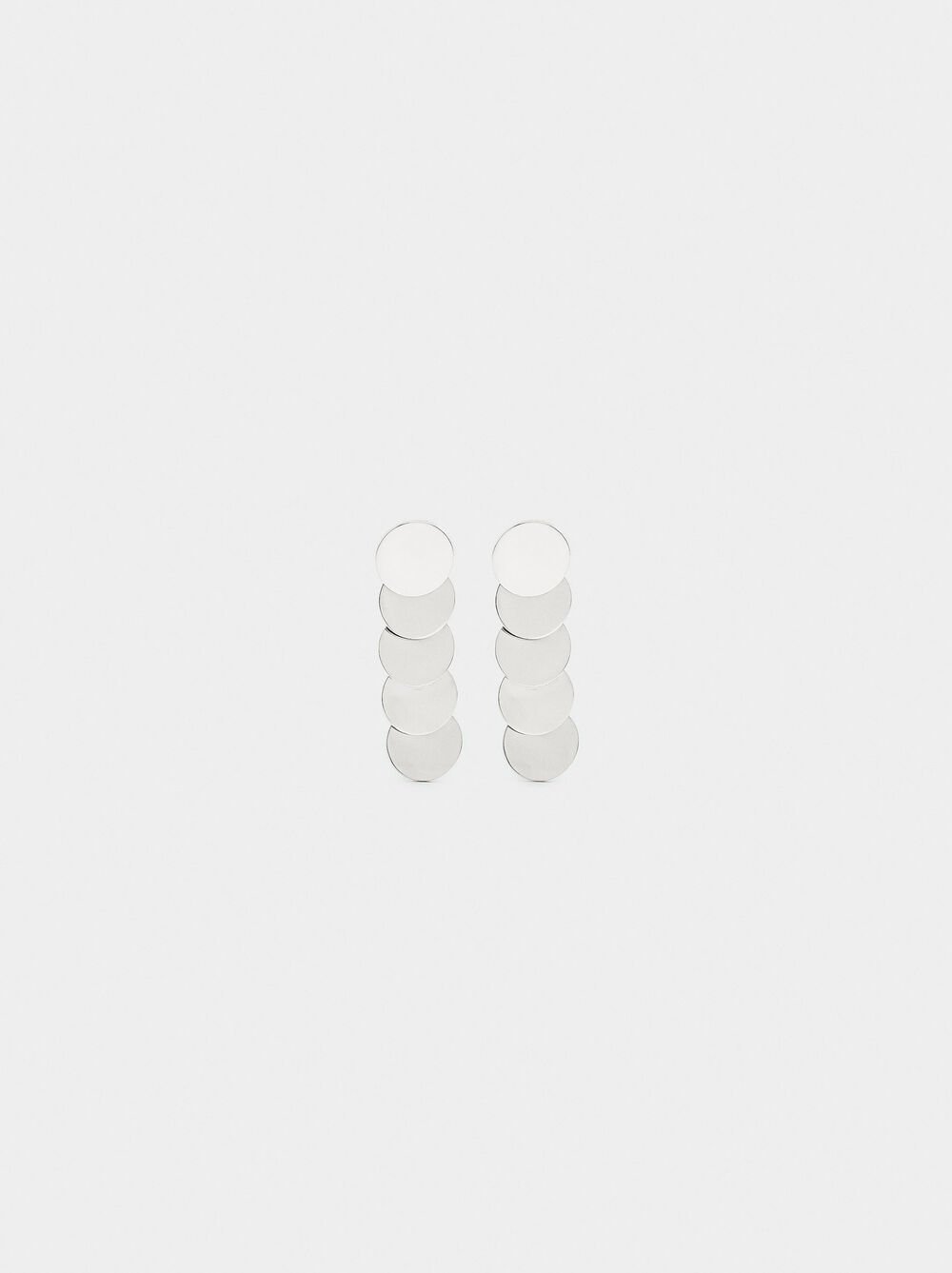 Long round earrings – stainless steel