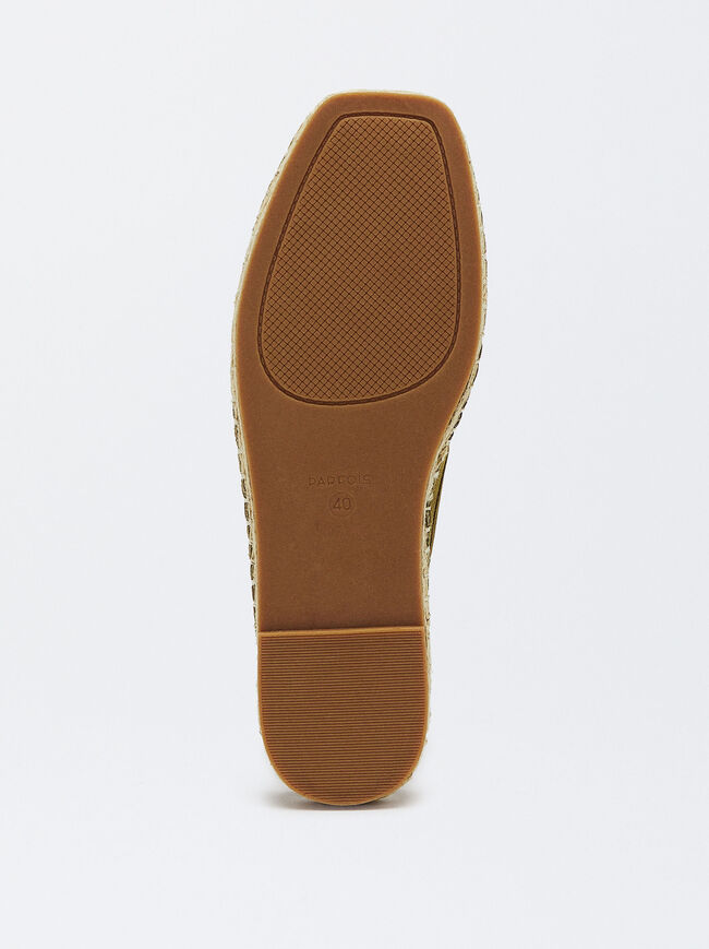 Online Exclusive - Leather And Jute Espadrilles image number 5.0