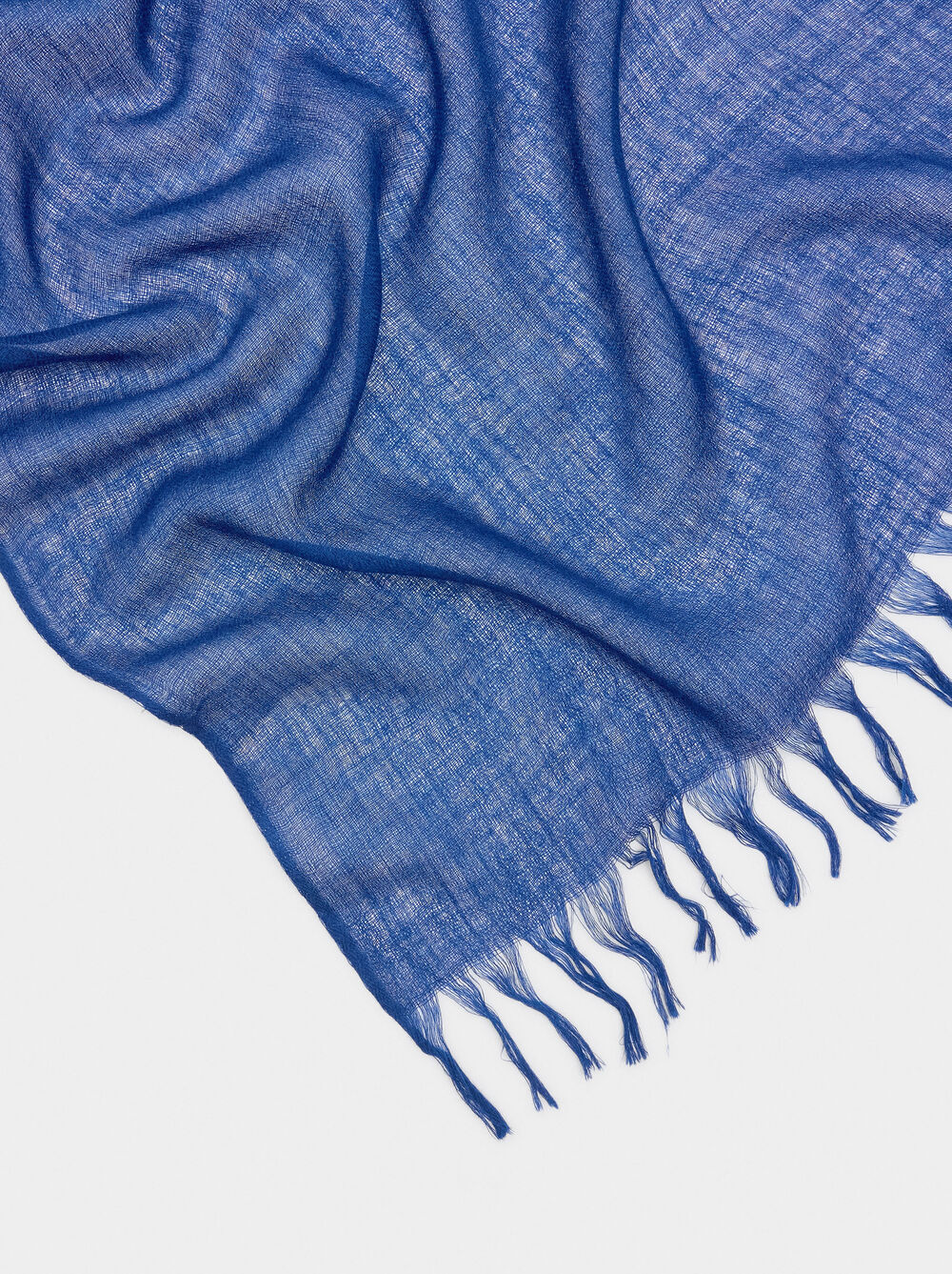 Wool pashmina with fringes