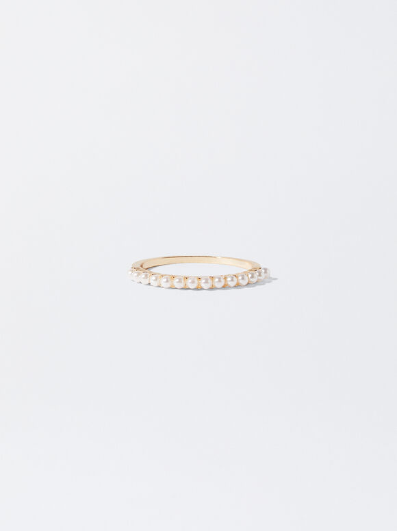 Ring With Faux Pearls, , hi-res