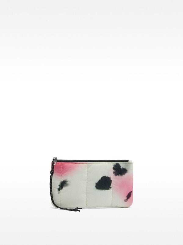 Multi-purpose nylon pouch with watercolour effect