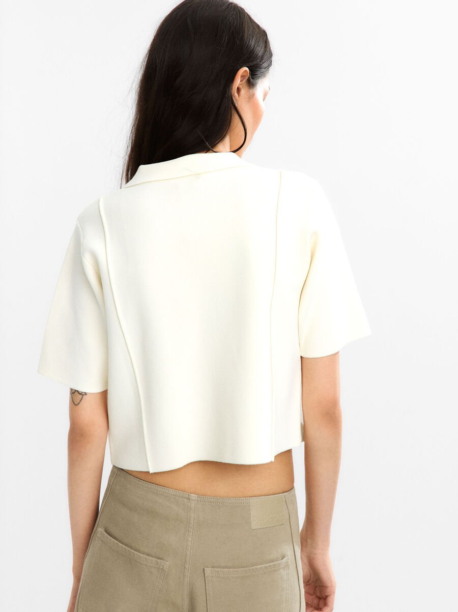 Zipped knit cardigan