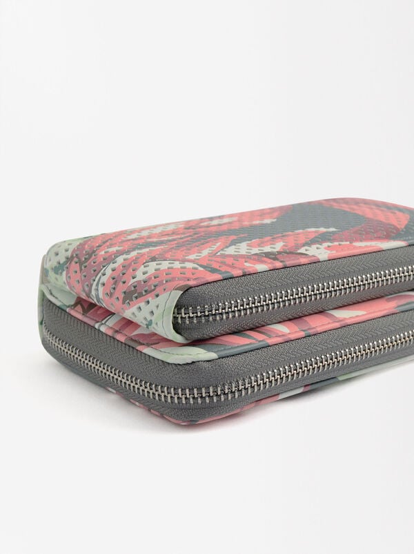 Floral printed phone bag