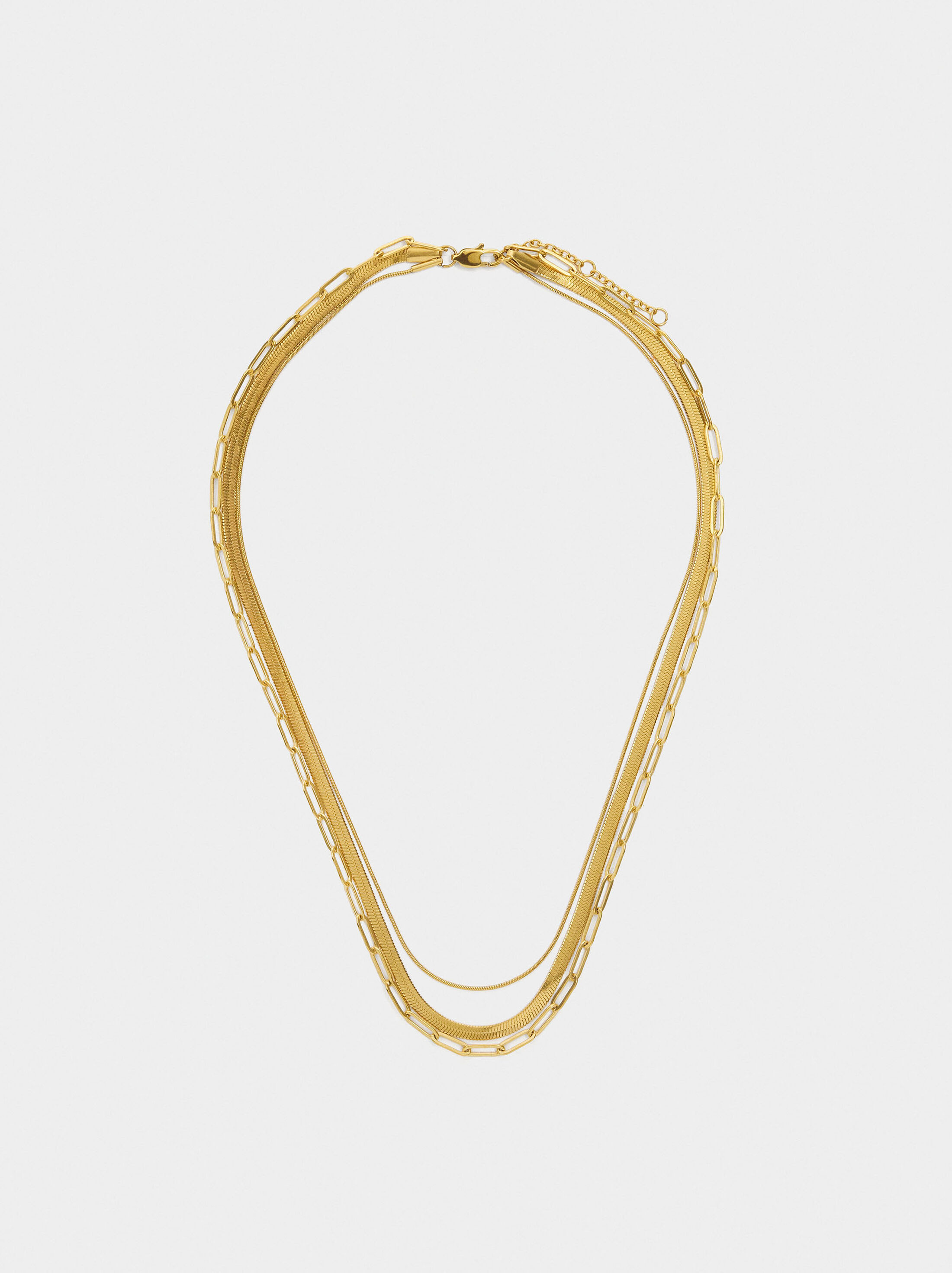 Set of long necklaces &ndash; stainless steel image number 0.0