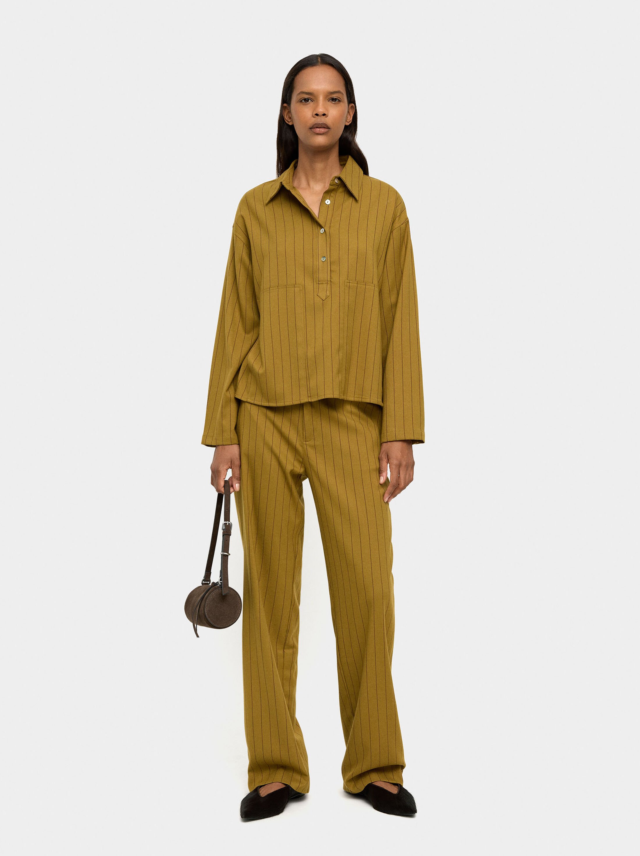 Trousers with pinstripe image number 0.0