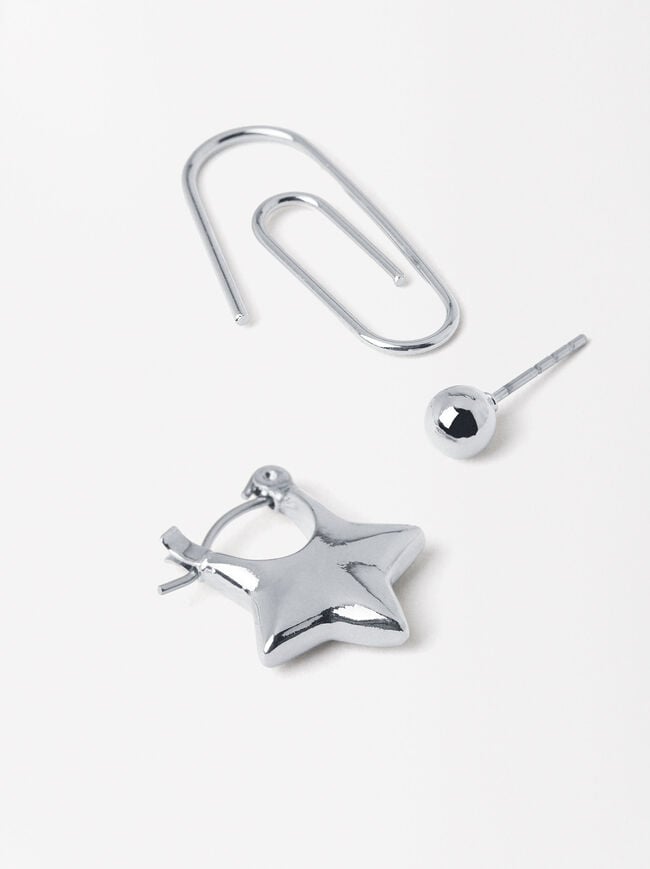 Set Of Silver Earrings image number 1.0