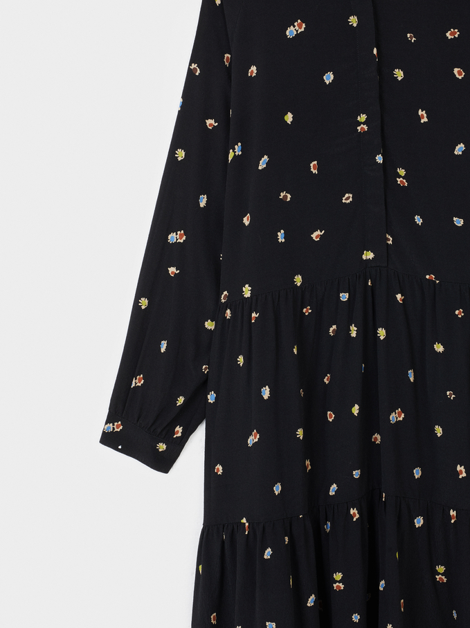 Robe A Imprime Floral Noir Femme Robes Parfois Com