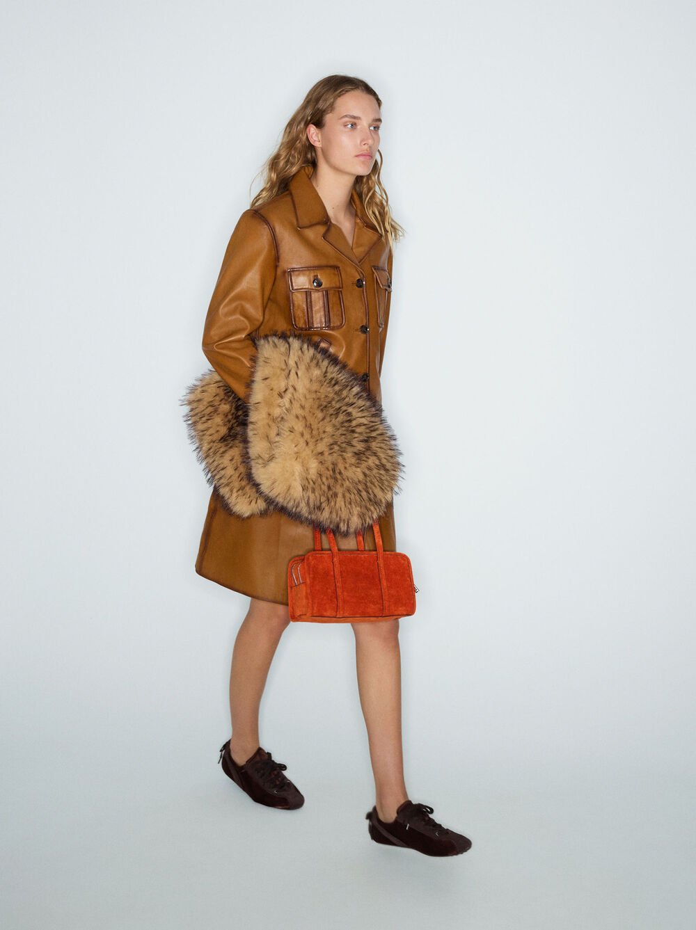 Bolso bowling efecto piel