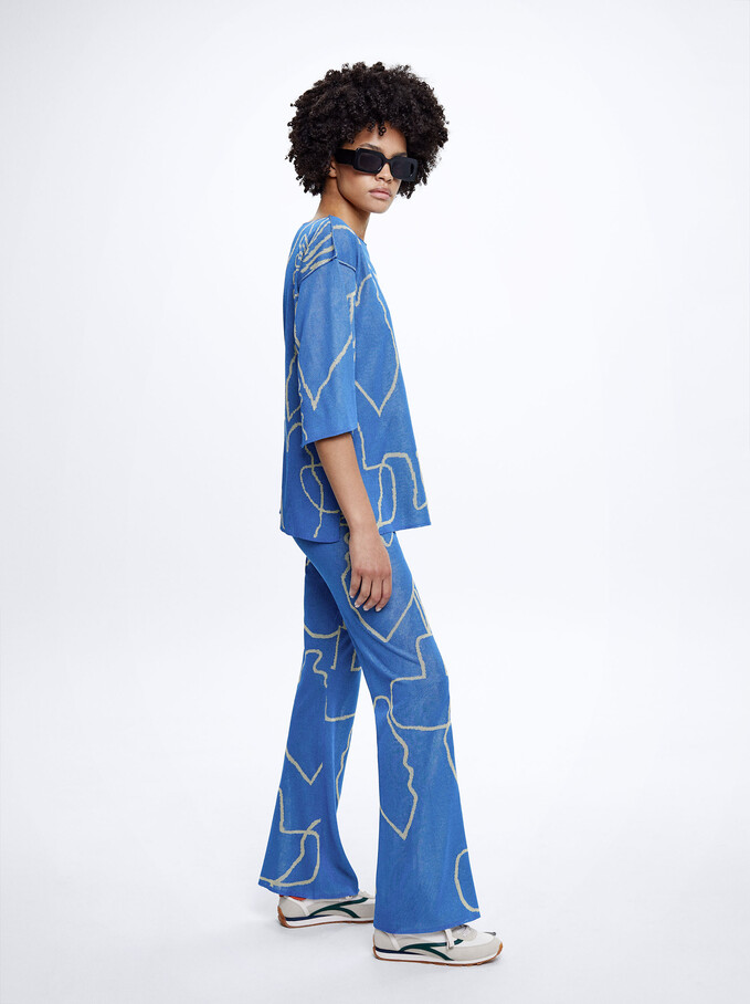 Jersey De Jacquard, Azul, hi-res