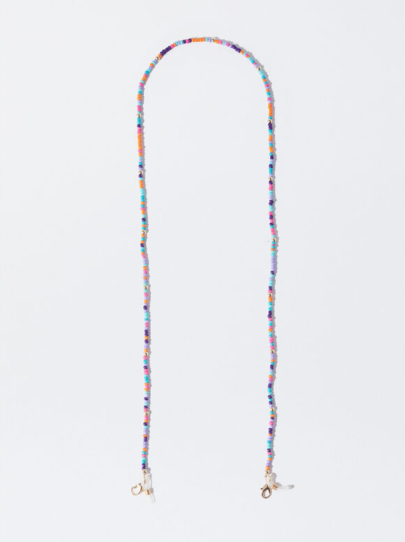 Chain For Glasses With Beads, Multicolor, hi-res
