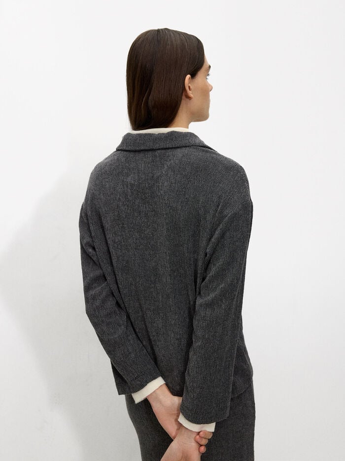 Jersey de manga larga con textura
