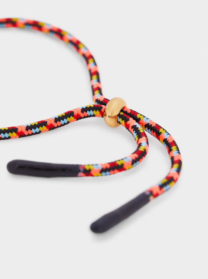 Multicoloured Adjustable Stainless Steel Bracelet, Multicolor, hi-res