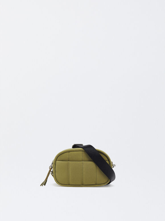Nylon-Effect Crossbody Bag, Green, hi-res