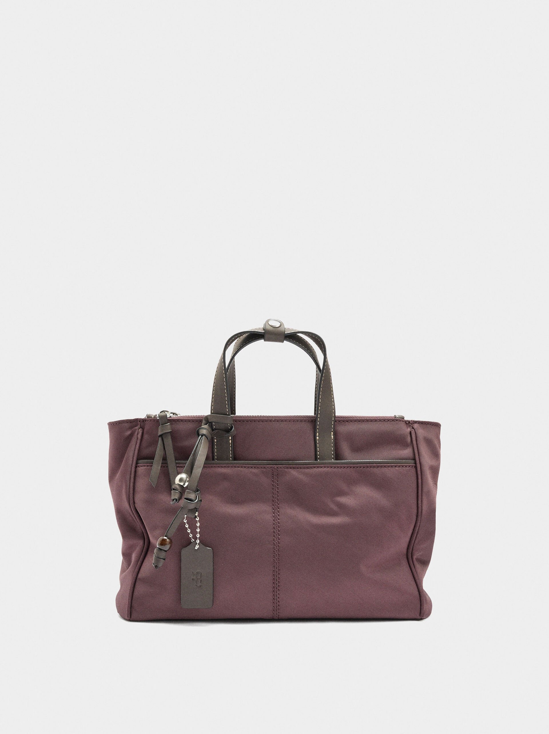 Nylon tote bag with crossbody strap image number 0.0