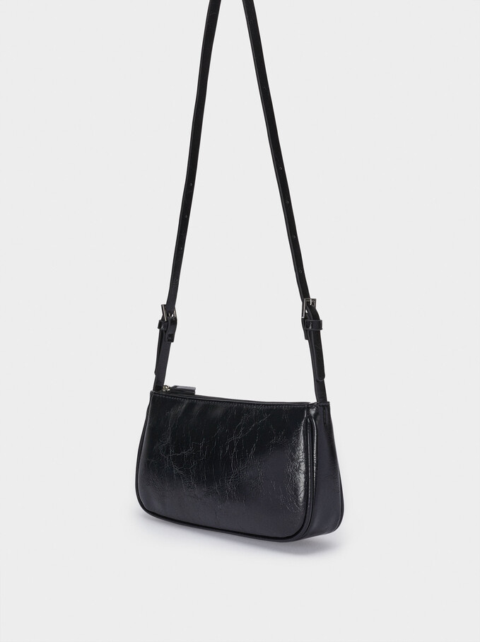 Crossbody Bag With Adjustable Strap, Black, hi-res