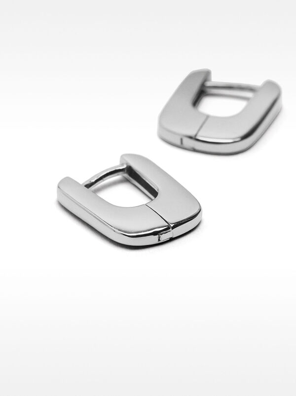 Short hoop earrings - 925 sterling silver