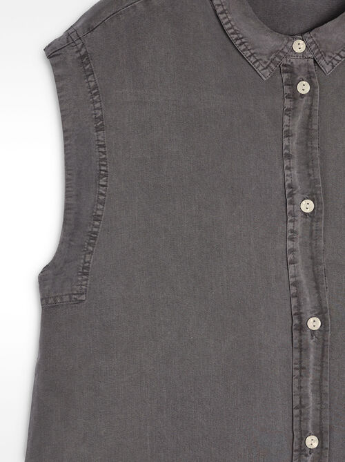 Sleeveless 100% lyocell shirt