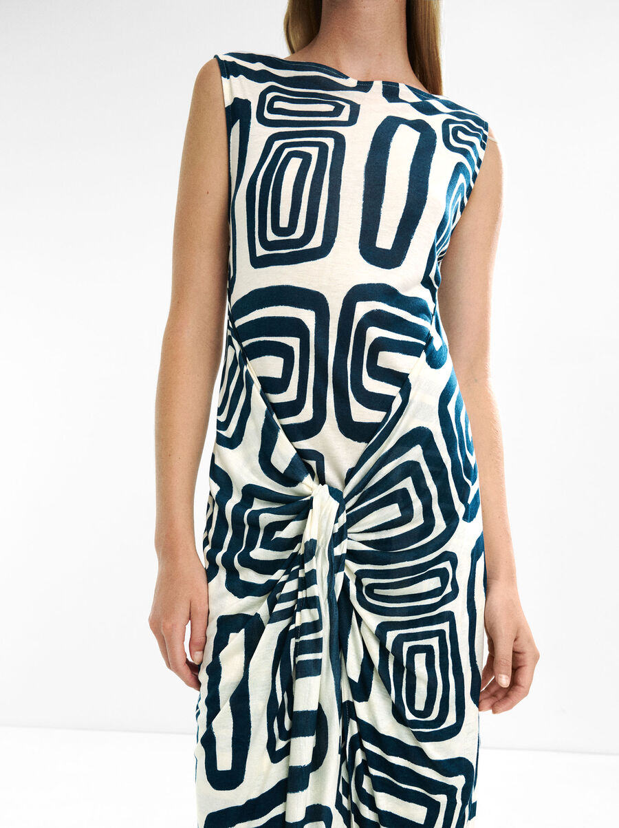 Long dress with geometric print