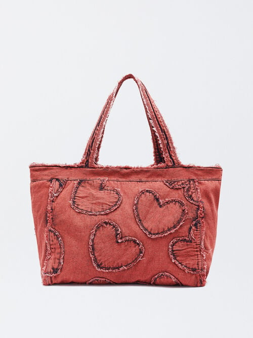 Online Exclusive - Shopper Bag With Hearts