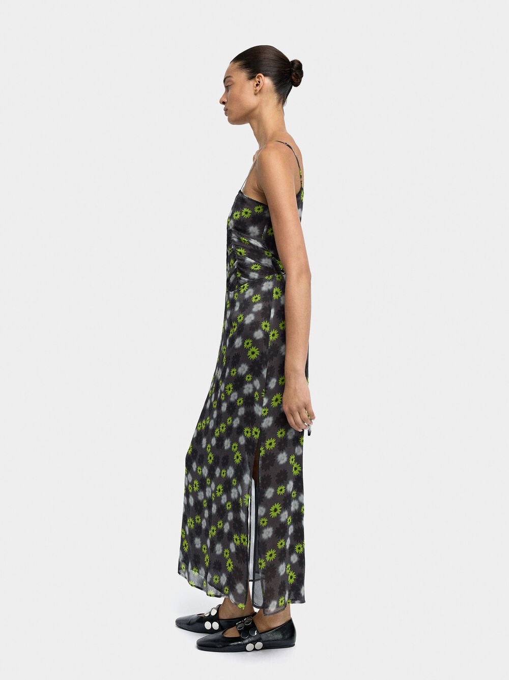 Vestido largo estampado floral