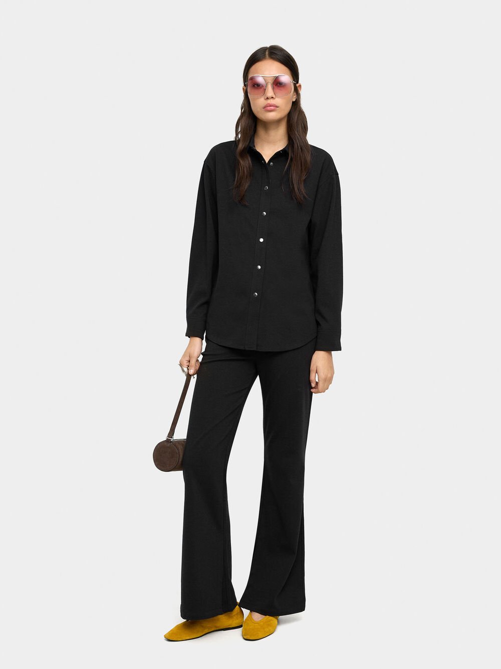 Pantalon flare uni