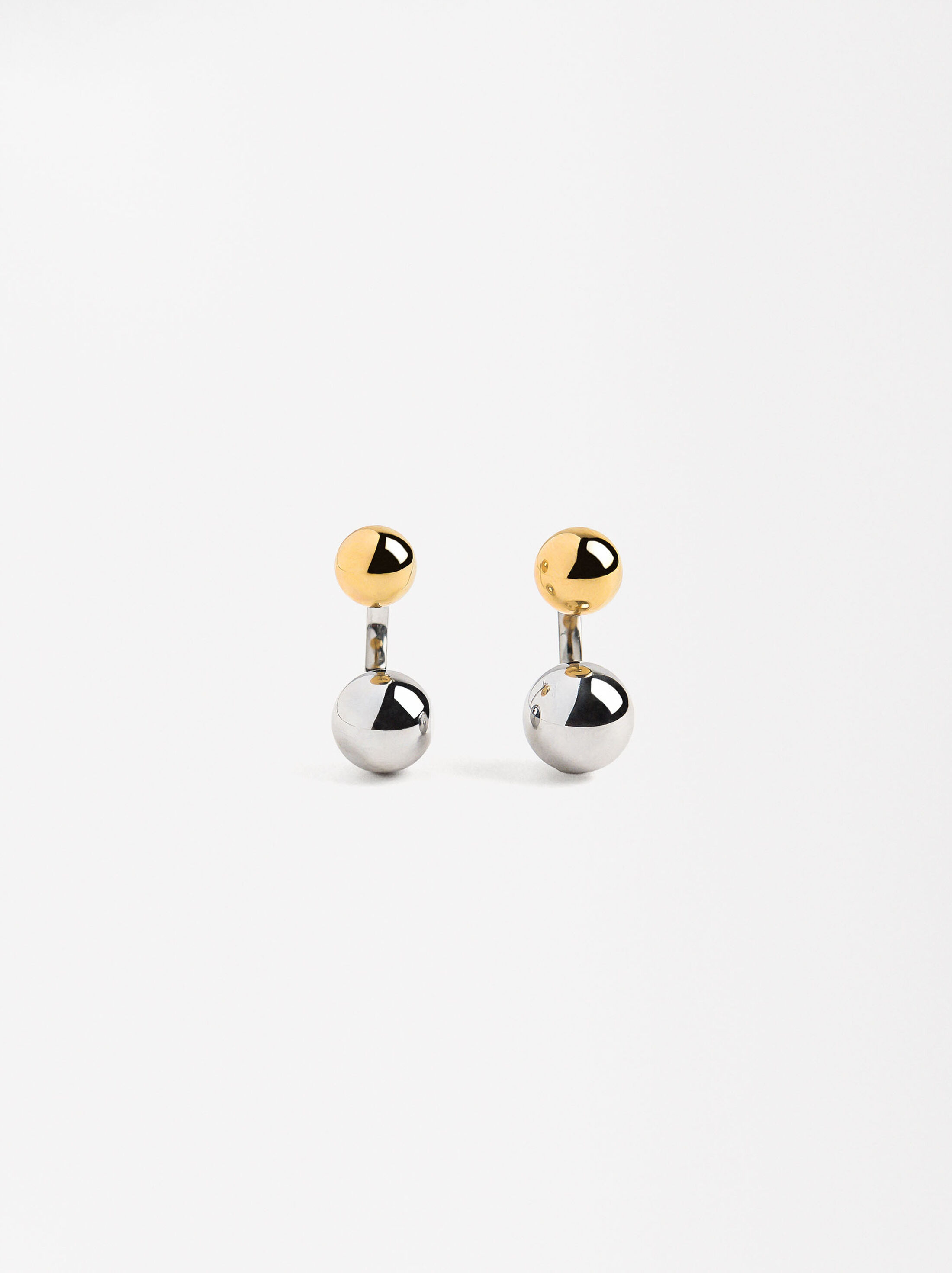 Pendientes earjacket esferas - Acero inoxidable image number 0.0