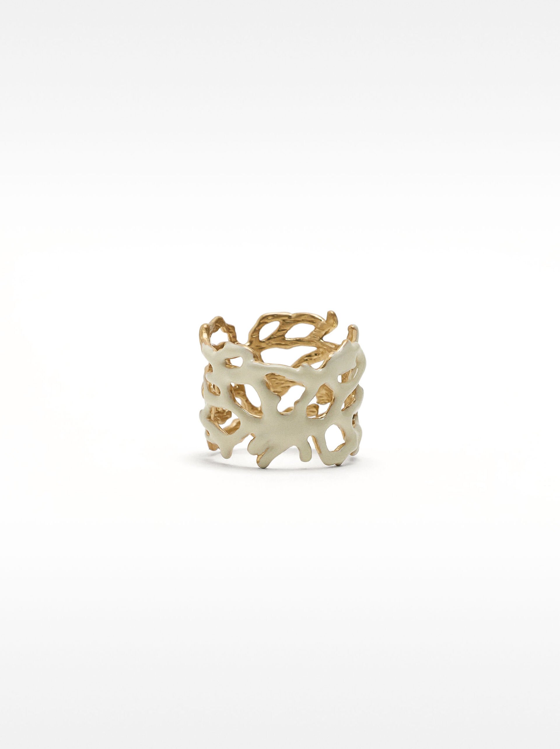 Emaille-Ring in Form von Zweigen image number 0.0