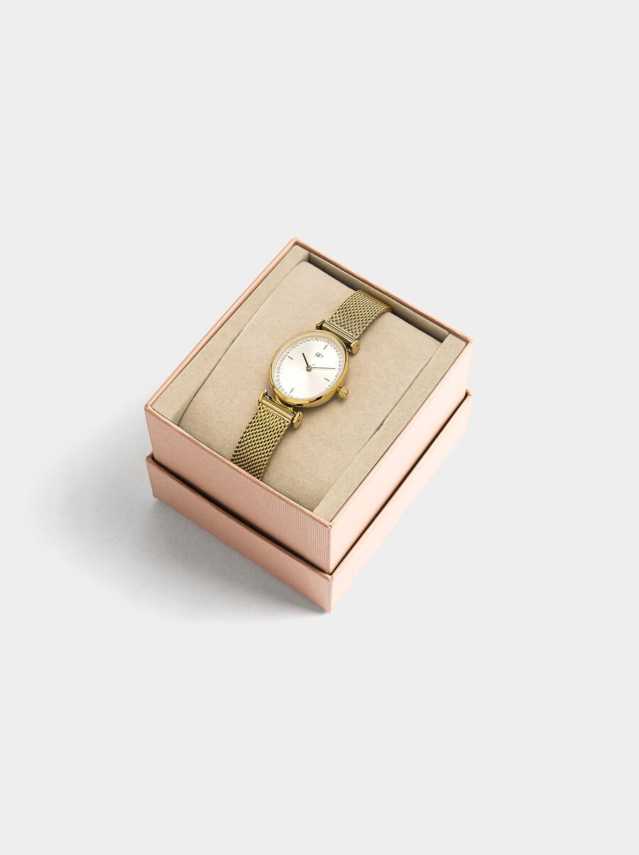 Oval watch stainless steel mesh