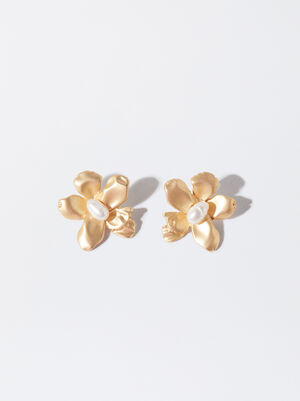 Flower Earrings With Pearls image number 0.0