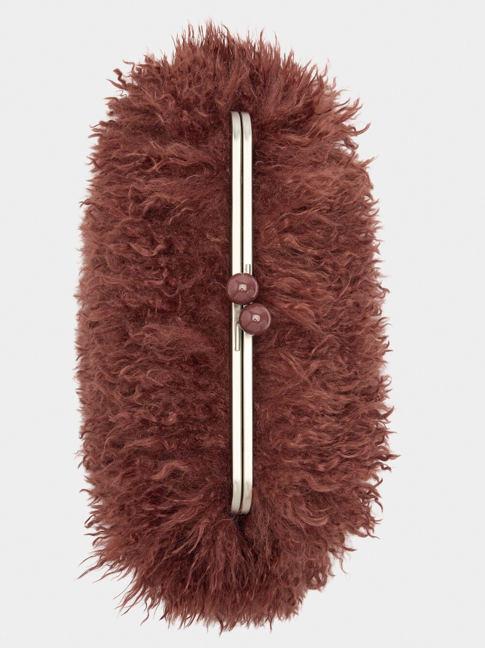 Handbag with fur effect